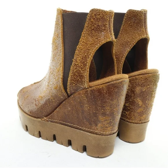 Sbicca Brown Wedge Ankle Boots - Picture 5 of 12